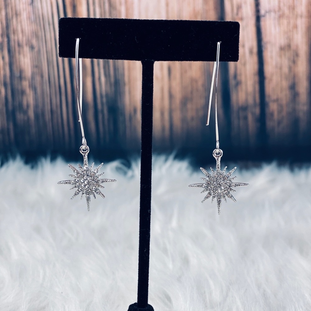 Silver Starburst Earrings